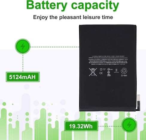 A1546 4.2V 5124mAh Battery, Compatible with iPad mini 4 A1546 A1550 iPad mini 5 A2133 A2124,Comes with a Battery Installation Tool in Kuwait