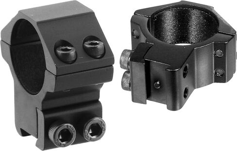 Accu-Shot UTG 30mm/2PCs Medium Profile Airgun Rings w/Stop Pin , Black in Kuwait