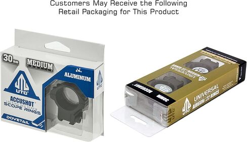 Accu-Shot UTG 30mm/2PCs Medium Profile Airgun Rings w/Stop Pin , Black in Kuwait