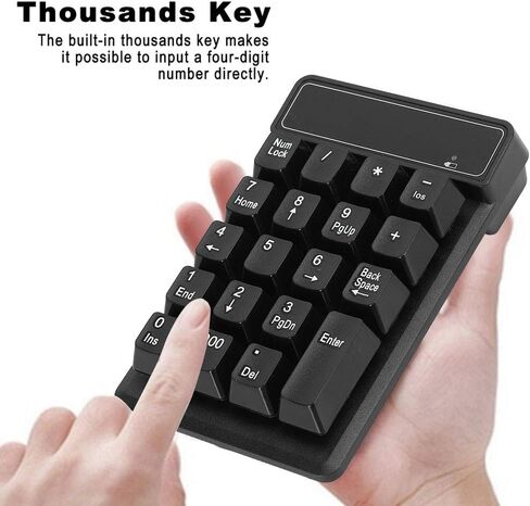 Numeric Keypad 19 Keys Wireless Convenient Number Pad for Office Use Comfortable Touch Feeling in Kuwait