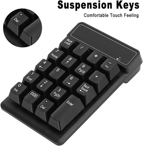 Numeric Keypad 19 Keys Wireless Convenient Number Pad for Office Use Comfortable Touch Feeling in Kuwait