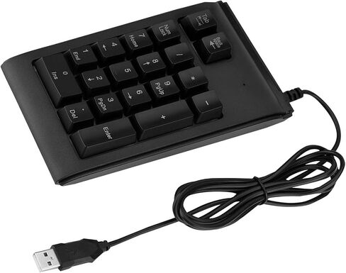 19 Key USB Numeric Keypad, 3 Color Breathing Light Mechanical Touch Feeling Numpad with Plug and Play, for Laptop Desktop in Kuwait