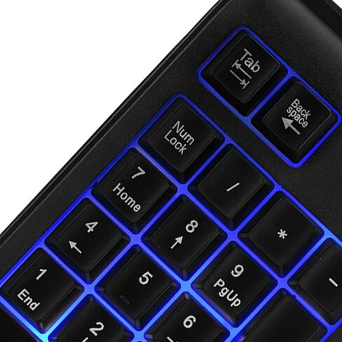 19 Key USB Numeric Keypad, 3 Color Breathing Light Mechanical Touch Feeling Numpad with Plug and Play, for Laptop Desktop in Kuwait