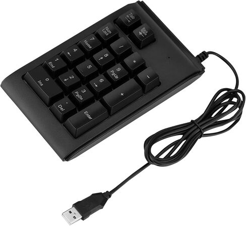 19 Key USB Numeric Keypad, 3 Color Breathing Light Mechanical Touch Feeling Numpad with Plug and Play, for Laptop Desktop in Kuwait