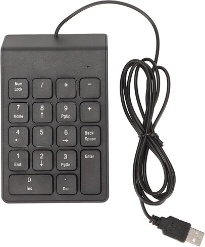 Ergonomic Wired Numeric Keypad 18 Keys Silent Typing Mini Numeric Keypad for PC Laptop Desktop, USB Plug and Play, Portable Size for Business People (1pcs) in Kuwait