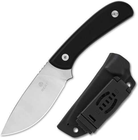 REAT Fixed Blade Knife with Kydex Sheath, 3.5" D2 Steel Blade with Full Tang Design,Ergonomic G10 Handle,Sharp EDC Knife,Hunting Knife for Camping,Hiking,Skining,burshcraft,Gifts for Men,Women in Kuwait