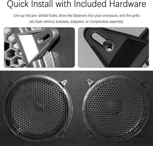 12 Inch Speaker Grill Cover with Mounting Screws,Rustproof Waffle Mesh 12 Inch Subwoofer Grill for Protect Damage,Arched Universal Subwoofer Cover for Car Marine Home Audio in Saudi Arabia