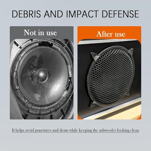 12 Inch Speaker Grill Cover with Mounting Screws,Rustproof Waffle Mesh 12 Inch Subwoofer Grill for Protect Damage,Arched Universal Subwoofer Cover for Car Marine Home Audio in Saudi Arabia