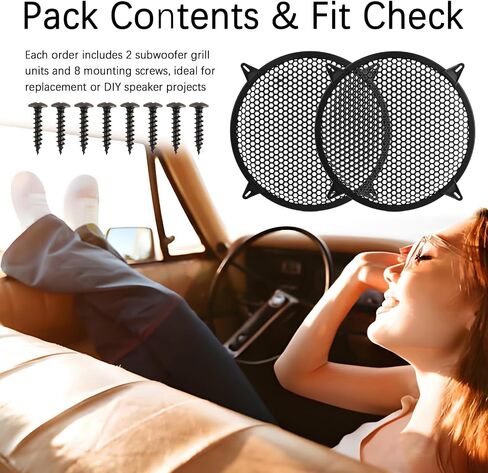 12 Inch Speaker Grill Cover with Mounting Screws,Rustproof Waffle Mesh 12 Inch Subwoofer Grill for Protect Damage,Arched Universal Subwoofer Cover for Car Marine Home Audio in Saudi Arabia