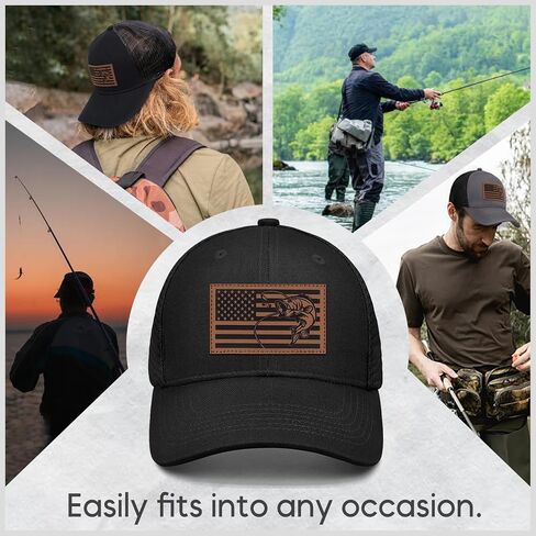 Fishing Gifts for Men American Flag Trucker Hat Mens Christmas Birthday Gifts Fishing Hat for Dad Father's Day in Saudi Arabia