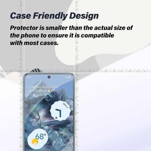 Pixel 8 Pro Tempered Glass Screen Protector + Camera Lens Protector [ 2 + 2 Pack ][Fingerprint Unlock] [Anti-Scratch] [Case Friendly] Clear HD Protective Film for Google Pixel 8 Pro 5G in Kuwait