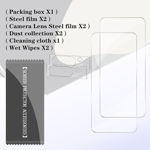 Pixel 8 Pro Tempered Glass Screen Protector + Camera Lens Protector [ 2 + 2 Pack ][Fingerprint Unlock] [Anti-Scratch] [Case Friendly] Clear HD Protective Film for Google Pixel 8 Pro 5G in Kuwait