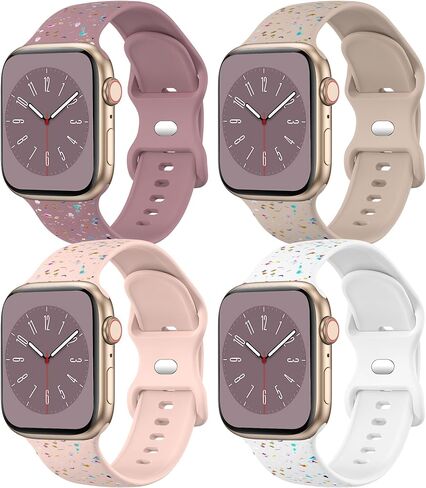 Vancle Silicone Bands Compatible with Apple Watch Band 38mm 40mm 41mm 42mm 44mm 45mm 49mm, Soft Breathable Waterproof Wristbands Straps for iWatch Series Ultra 2 Ultra 9 8 7 6 5 4 3 2 1 SE Women Men in Saudi Arabia