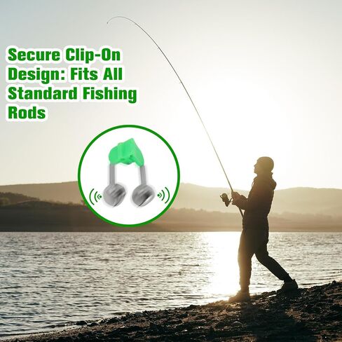 OHOH Fishing Bells Clips Fishing Rod Alarm with Dual Alert Bells in Kuwait
