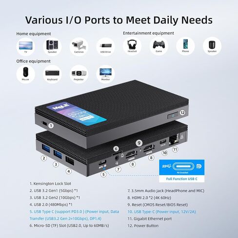 MeLE SE-Grade Quieter 4C N100 Fanless Mini PC 16GB DDR4 512GB NVMe SSD in Kuwait