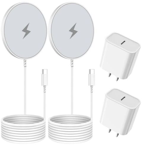[Apple MFi Certified] Magnetic Wireless Charger for iPhone 16 Pro Max/16 Pro/15/14/13/12/Plus/AirPods 3/2/Pro 2, 6FT Magnet Charge for Apple Mag-Safe Charger Fast Wireless Charging, 2Pack in Saudi Arabia
