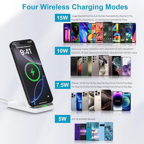 Fast Wireless Charging Station Android Phone Wireless Charger Stand Desk in Kuwait