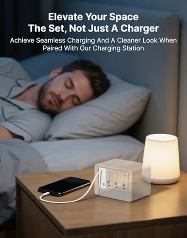 Gitryin 1 65W, 3 40W Type-C Retractable Wall Chargers and 1 Power Strip, 12-in-1 Modular Charging Station in Kuwait