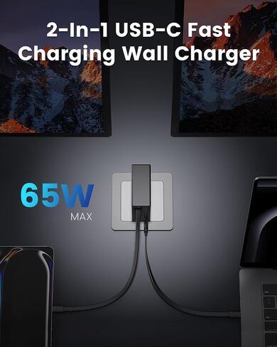 Gitryin 4 Type-C Retractable Wall Chargers and 1 Power Strip with App Remote Control, 12-in-1 Smart WiFi Modular Charging Station in Kuwait
