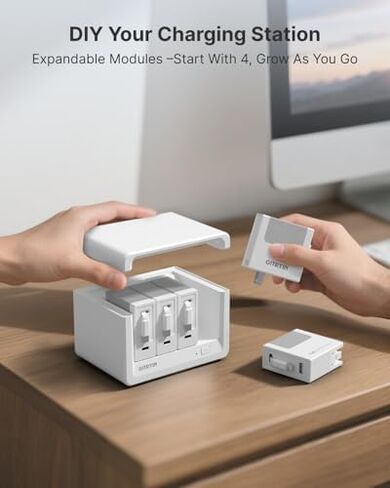 Gitryin 12-in-1 Desktop Charging Station with4 Type-C Retractable Wall Chargers in Kuwait