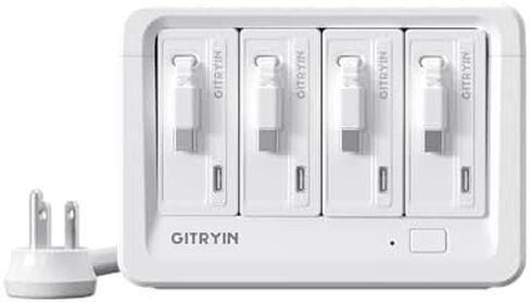 Gitryin 4 Type-C Retractable Wall Chargers and 1 Power Strip with App Remote Control, 12-in-1 Smart WiFi Modular Charging Station in Kuwait