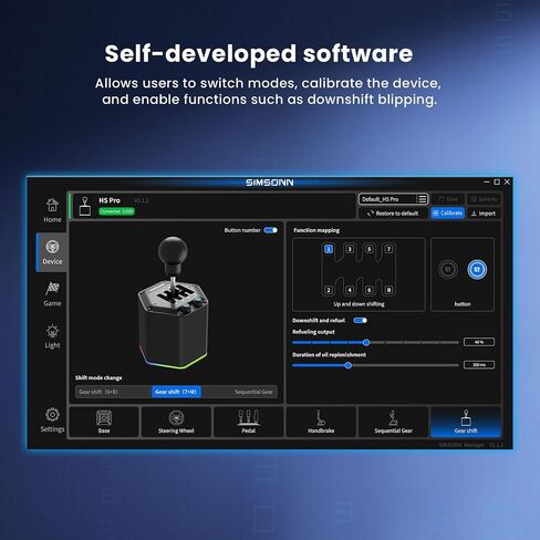 SIMSONN HS Pro Dual Mode Shifter Hybrid H-Pattern/Sequential Shifter with 6+R and 7+R Gears (HS Pro) in Saudi Arabia