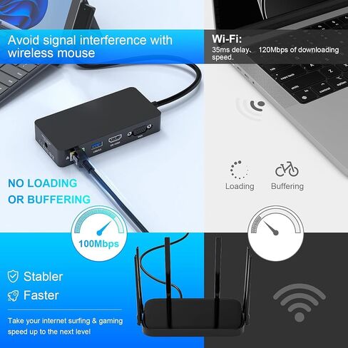 Docking Station for Microsoft Surface, 4K HDMI & VGA, 11-in-1 Microsoft Surface Dock 2 for Microsoft Surface Pro 12/11/10/9/8/7/6/5/4/3, Surface Laptop 7/6/5/4, Surface Go/Book/Laptop Go in Kuwait