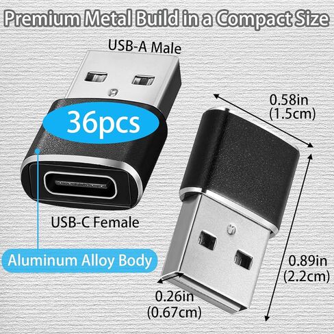 30 Pack USB to USB C Adapter, USB A Male to Type C Female in Saudi Arabia