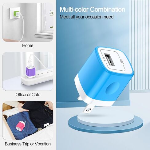 USB Charger Block 5V Power Adapter Outlet Plug One Port Wall Charger 5Pack in Kuwait