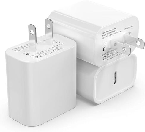 3 Pack USB C Charger Block Fast Charging Adpater PD 20W USB-C Port in Kuwait