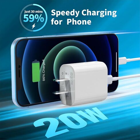 3 Pack USB C Charger Block Fast Charging Adpater PD 20W USB-C Port in Kuwait