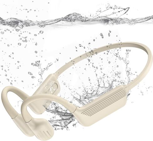 Swimming Headphones-Bone Conduction Headphones, IP68 Waterproof Open Earphones, LiteSurge Bluetooth 5.4 Underwater Sport Earbuds with 32 GB MP3 Memory for Swimming, Marathon-Black in Kuwait