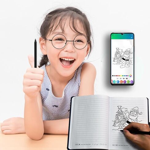 Digital Pen Writing Set Smart Pen and Notebook Real Time Writing Paper Screen Sync with App for Work Learning Paper 120 Pages A5 Size 5.83x0.41x0.51in in Kuwait