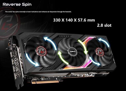 ASRock Radeon RX 7900 XTX Phantom Gaming 24GB OC Graphics Card, 2615 MHz Boost Clock, 24GB GDDR6, DisplayPort 2.1, HDMI 2.1, Triple Fan Cooling in Kuwait