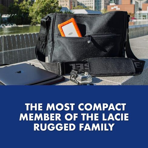 LaCie Rugged Mini Portable External Hard Drive, 4TB, 2.5", for PC, Mac, iPad, and iPhone, with Data Rescue Service in Kuwait