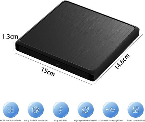 Fast External Disc Drive for Laptops with Plug Play and High-Speed Transfer Compact External Visual Drive in Kuwait