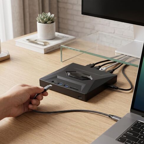 External Blu Drive USB 3.0 Type C BD DVD CD Burner Player Reader with Dual USB Cable and Hub for PC Laptop in Kuwait
