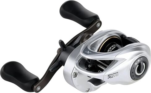 Abu Garcia Revo X VoltiQ Low Profile Baitcasting Reel, Size LP, Electronic VoltiQ Casting System, Carbon Fiber Drag, for Left Handed Anglers in Kuwait