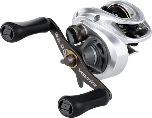Abu Garcia Revo X VoltiQ Low Profile Baitcasting Reel, Size LP, Electronic VoltiQ Casting System, Carbon Fiber Drag, for Left Handed Anglers in Kuwait