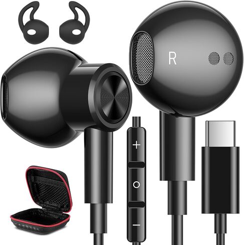 USB C Headphones Magnetic Wired Earbuds with Mic for Apple/Samsung Android in Saudi Arabia