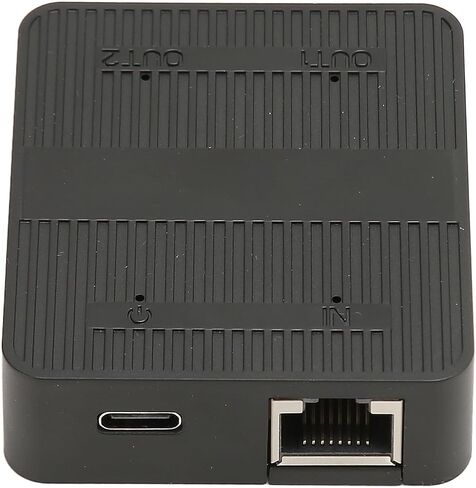 Ethernet Splitter RJ45 1 in 2 Out, 1000Mbps USB C Powered, Stable Waft LAN Splitter with USB Cable, Widely Compatible with Switch TV PC, Solves Connection Issues Due to Limited Ca in Kuwait