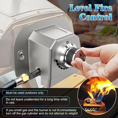 Gas Burner for Pizza Oven Accessories, for Karu 12 Gas Burner Attachment, Replace for 12G Adapter, for Fyra 12 with Propane Conversion Kit, fits Bighorn Outdoors Pizza Oven 12" in Kuwait