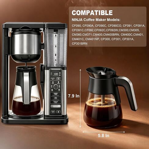 ENVTEK 10 Cup Replacement Coffee Pot Carafe for Ninja Coffee Maker in Kuwait