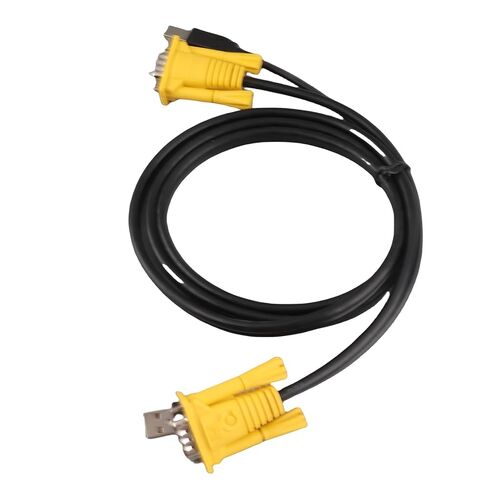 Multifunctional 1.5M USB KVM Switch Cable with VGA Connector Perfect for Home or Office Use Practical PVC Design in Kuwait
