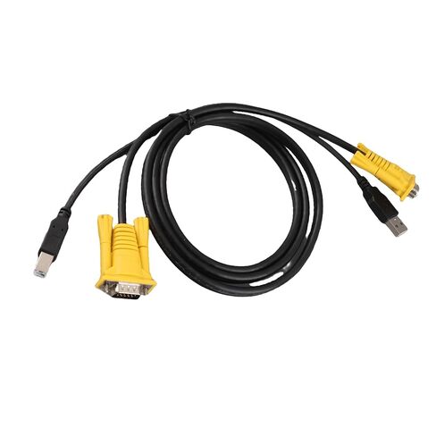 Multifunctional 1.5M USB KVM Switch Cable with VGA Connector Perfect for Home or Office Use Practical PVC Design in Kuwait