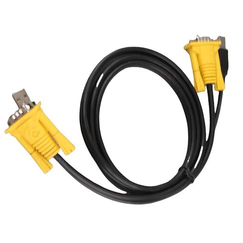 Multifunctional 1.5M USB KVM Switch Cable with VGA Connector Perfect for Home or Office Use Practical PVC Design in Kuwait