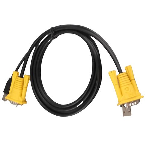 Multifunctional 1.5M USB KVM Switch Cable with VGA Connector Perfect for Home or Office Use Practical PVC Design in Kuwait
