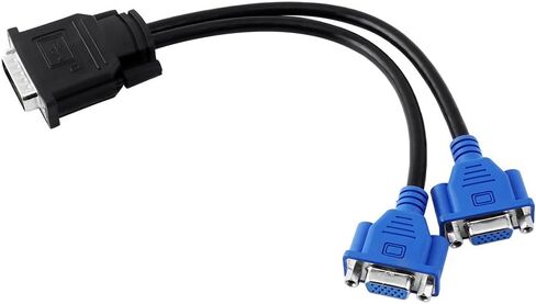 VGA Splitter Adapter Cable 25cm for Dual VGA Outputs with -59 Pin Male Connector Ideal for Computer Video Cards in Kuwait