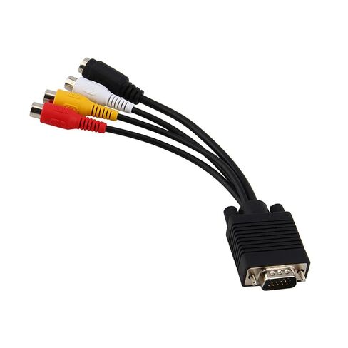 VGA SVGA to SVideo 3 AV Converter, Essential Cable for Laptops and Desktops to Display on TV, Compact and Effective in Kuwait