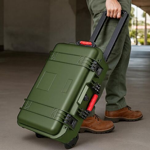 Relaxweex Rolling Camera Hard Case with 15 Padded Dividers & Wheels in Kuwait